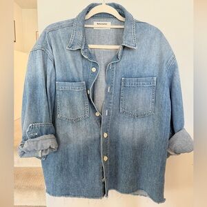 Reformation washed Blue Denim shirt Jacket. M